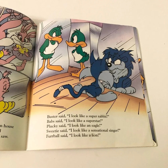 Vtg 1990 Tiny Toon Adventures Lost In The Fun House Golden Book - Picture 10 of 15